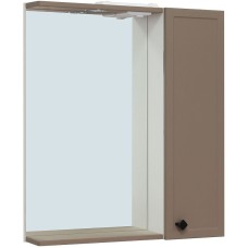 Зеркало со шкафом Runo Римини 75 00-00001280 с подсветкой Бежевое