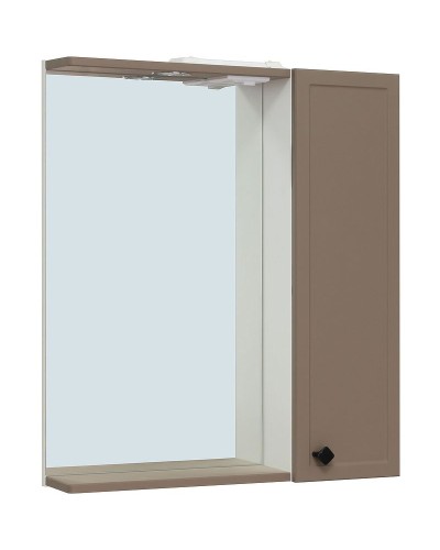 Зеркало со шкафом Runo Римини 75 00-00001280 с подсветкой Бежевое