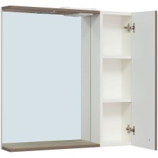 Зеркало со шкафом Runo Римини 75 00-00001280 с подсветкой Бежевое