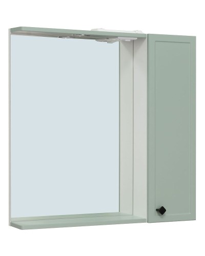 Зеркало со шкафом Runo Римини 75 00-00001279 с подсветкой Мята