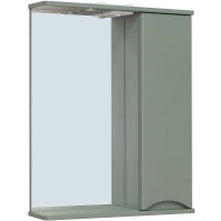 Зеркало со шкафом Runo Афина 60 00-00001207 с подсветкой Цемент