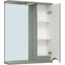 Зеркало со шкафом Runo Афина 60 00-00001207 с подсветкой Цемент