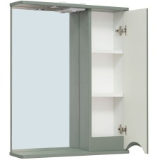 Зеркало со шкафом Runo Афина 60 00-00001207 с подсветкой Цемент