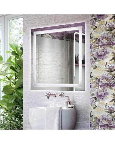 Зеркало Comforty Квадрат 75 00-00005258 с подсветкой с сенсорным выключателем