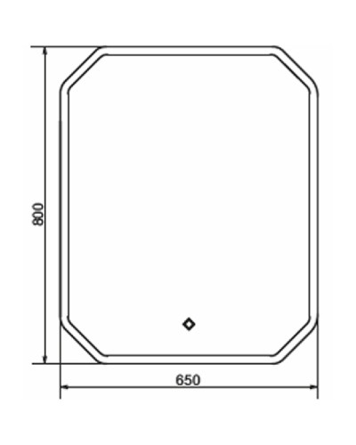 Зеркало Comforty Колеус 65 00-00005259 с подсветкой с сенсорным выключателем