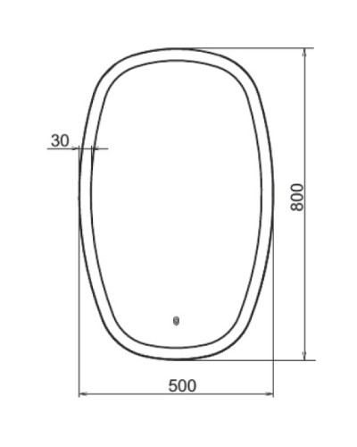 Зеркало Comforty Космея 50 00-00005260 с подсветкой с сенсорным выключателем