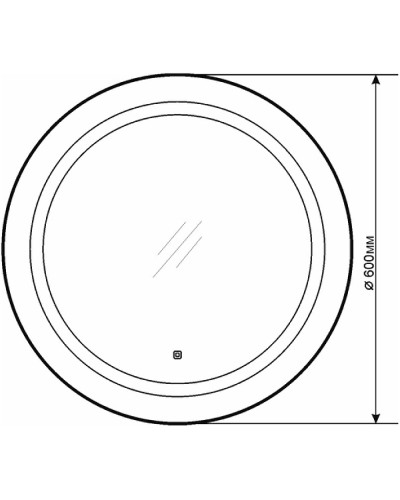 Зеркало Comforty Круг 60 00-00005261 с подсветкой с сенсорным выключателем