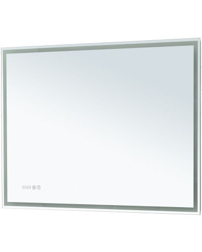 Зеркало Aquanet Оптима 100 288967 с подсветкой Белое матовое с сенсорным выключателем, подогревом и часами