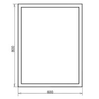 Зеркало Comforty Гиацинт 80 00-00005265 с подсветкой с бесконтактным выключателем