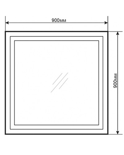 Зеркало Comforty Квадрат 90 00-00005264 с подсветкой с бесконтактным выключателем