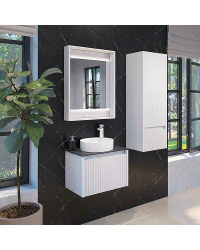 Зеркало Comforty 60 00-00001278 с подсветкой Белое с бесконтактным выключателем