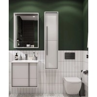 Зеркало 60х85 см белый матовый Акватон Ривьера 1A238902RVX20