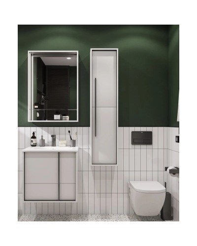 Зеркало 60х85 см белый матовый Акватон Ривьера 1A238902RVX20