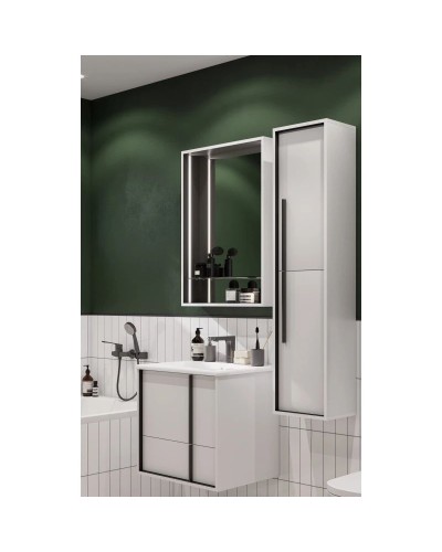 Зеркало 60х85 см белый матовый Акватон Ривьера 1A238902RVX20