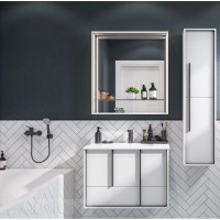 Зеркало 80х85 см белый матовый Акватон Ривьера 1A239102RVX20