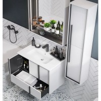 Зеркало 80х85 см белый матовый Акватон Ривьера 1A239102RVX20