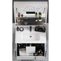 Зеркало 80х85 см белый матовый Акватон Ривьера 1A239102RVX20