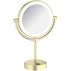 Косметическое зеркало Timo Saona 13276/17 с увеличением с подсветкой Золото матовое