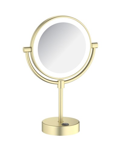 Косметическое зеркало Timo Saona 13276/17 с увеличением с подсветкой Золото матовое