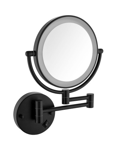 Косметическое зеркало Timo Saona 13376/03 с увеличением с подсветкой Черное