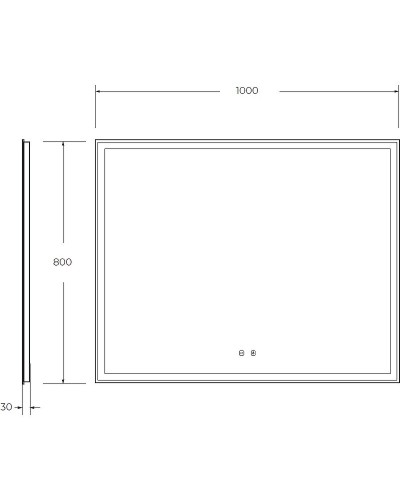 Зеркало BelBagno 100 SPC-GRT-1000-800-LED-TCH-SND с подсветкой с голосовым управлением и подогревом