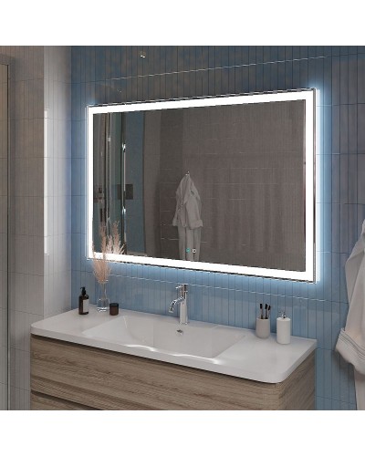 Зеркало BelBagno 120 SPC-GRT-1200-800-LED-TCH-SND с подсветкой с голосовым управлением и подогревом