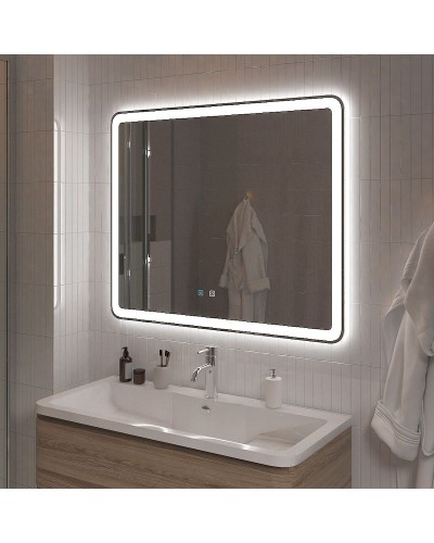 Зеркало BelBagno Marino 100 SPC-MAR-1000-800-LED-TCH-SND с подсветкой с голосовым управлением и подогревом