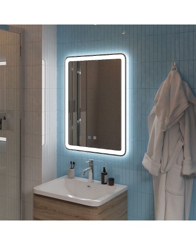 Зеркало BelBagno Marino 60 SPC-MAR-600-800-LED-TCH-SND с подсветкой с голосовым управлением и подогревом
