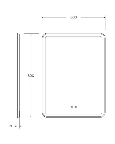 Зеркало BelBagno Marino 60 SPC-MAR-600-800-LED-TCH-SND с подсветкой с голосовым управлением и подогревом