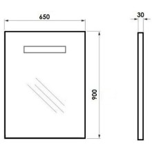 Зеркало 65х90 см Orange Sonic So-65ZE