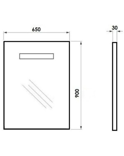 Зеркало 65х90 см Orange Sonic So-65ZE
