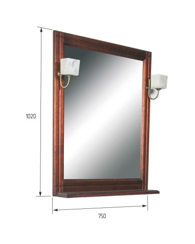 Зеркало 75х102 см орех антикварный Orange Capri Capri-75ZE