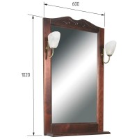 Зеркало 75х102 см орех антикварный Orange Villi Villi-60ZE