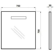 Зеркало 75х70 см Orange Otto Ot-75ZE