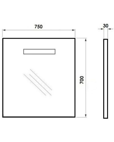 Зеркало 75х70 см Orange Otto Ot-75ZE
