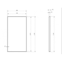 Зеркало Abber Stein 60 AS6640L Белое