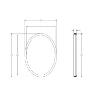 Зеркало Abber Stein 55 AS6610R с подсветкой с многофункциональной панелью