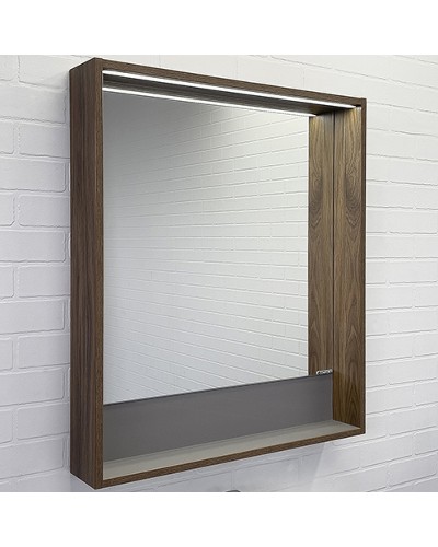 Зеркало Comforty Томари 70 00-00005791 с подсветкой Дуб темно-коричневый с механический выключателем