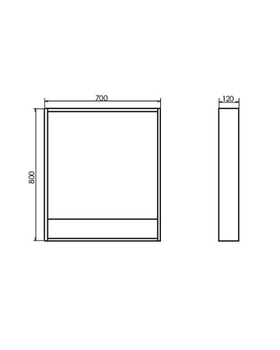 Зеркало Comforty Томари 70 00-00005791 с подсветкой Дуб темно-коричневый с механический выключателем