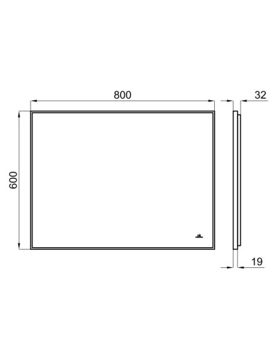 Зеркало 80х60 см Noken Square N806718577