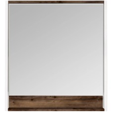 Зеркало белый глянец/таксония темная 80х85 см Акватон Капри 1A230402KPDB0