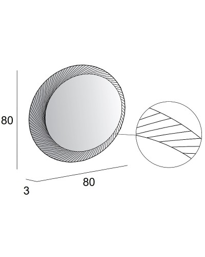 Зеркало Cezares 80 45053 с подсветкой круглое