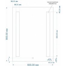 Зеркало 60х80 см Cersanit Base LU-LED020x60-b-Os