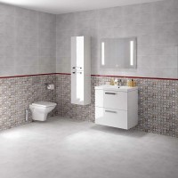 Зеркало 80х60 см Cersanit Base LU-LED020x80-b-Os