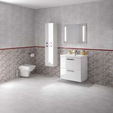 Зеркало 80х60 см Cersanit Base LU-LED020x80-b-Os