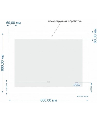 Зеркало 80х60 см Cersanit Design LU-LED030x80-d-Os