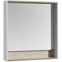 Зеркало белый глянец/бетон пайн 80х85 см Акватон Капри 1A230402KPDA0