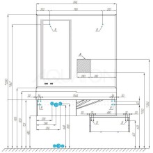 Зеркало 99,4х110 см Акватон Сакура 1A235102SKW80