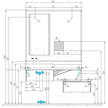 Зеркало 119,4х110 см Акватон Сакура 1A220002SKW80