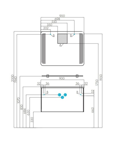 Зеркало 90х71 см Акватон Валенсия 1A124202VA010